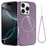 For iPhone 16 Pro Magnetic Case Compatible with MagSafe TPU Phone Back Cover with Lanyard - Purple - 1