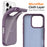 For iPhone 16 Pro Magnetic Case Compatible with MagSafe TPU Phone Back Cover with Lanyard - Purple - 5