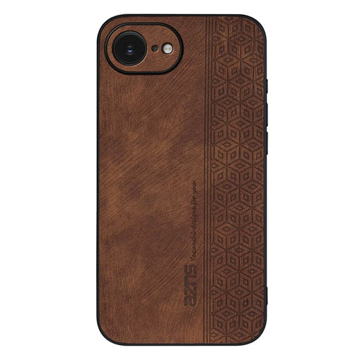 AZNS For iPhone 17e / 16e Case Protective PU Leather Covered TPU Phone Shell - Brown - 2