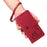 For Google Pixel 9a Wallet Case Cat Pattern Imprint Leather Phone Cover with Wrist Strap - Red - 5