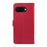 For Google Pixel 9a Wallet Case Cat Pattern Imprint Leather Phone Cover with Wrist Strap - Red - 7