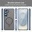 For Samsung Galaxy A16 5G  /  4G Magnetic Case Anti Drop PC + TPU Phone Cover - Blue - 3