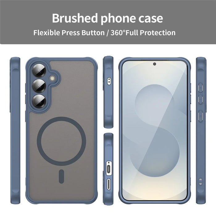 For Samsung Galaxy A16 5G  /  4G Magnetic Case Anti Drop PC + TPU Phone Cover - Blue - 3