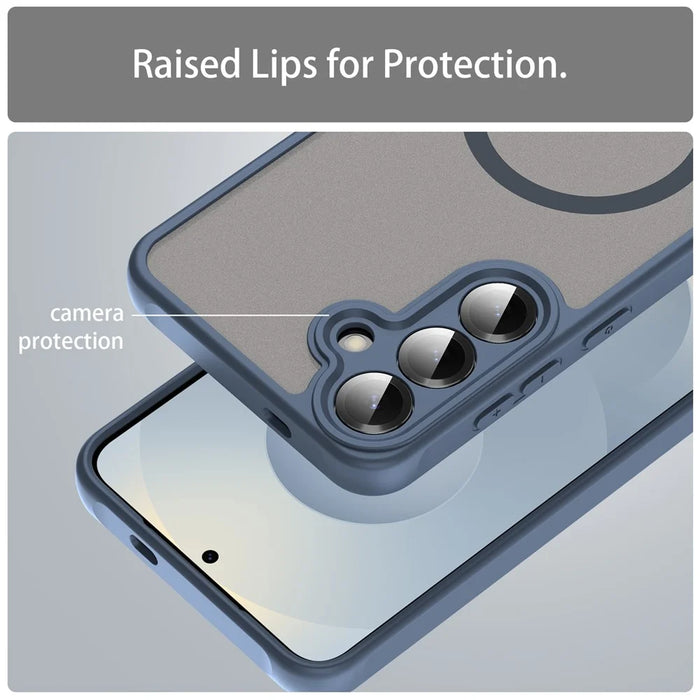 For Samsung Galaxy A16 5G  /  4G Magnetic Case Anti Drop PC + TPU Phone Cover - Blue - 7