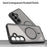 For Samsung Galaxy A26 5G Magnetic Case Anti Drop PC + TPU Phone Cover - Black - 6