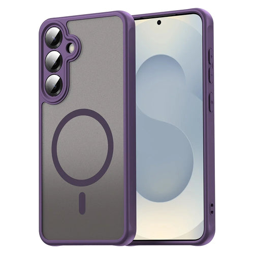 For Samsung Galaxy A36 5G Magnetic Case Anti Drop PC + TPU Phone Cover - Purple - 1