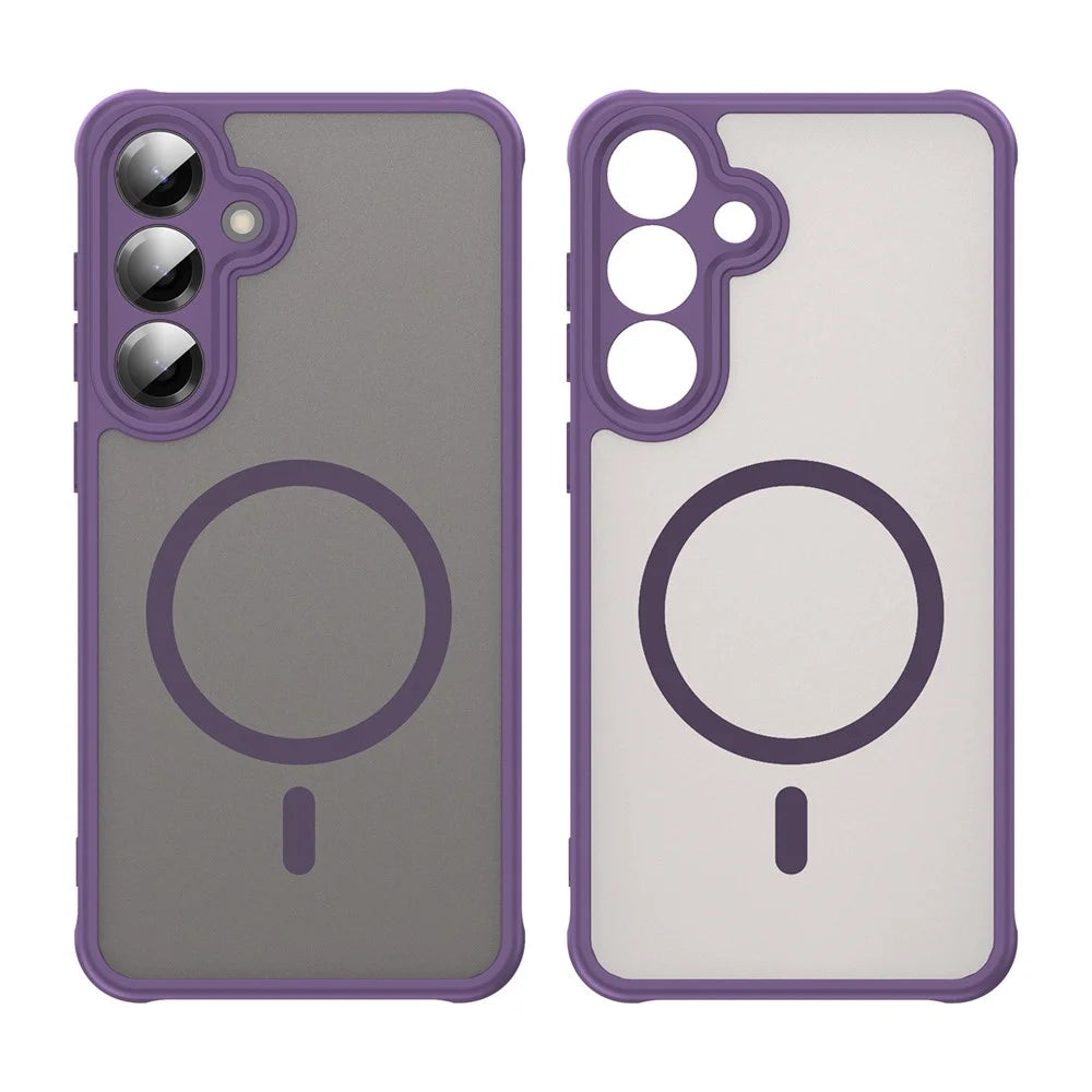 For Samsung Galaxy A36 5G Magnetic Case Anti Drop PC + TPU Phone Cover - Purple - 2