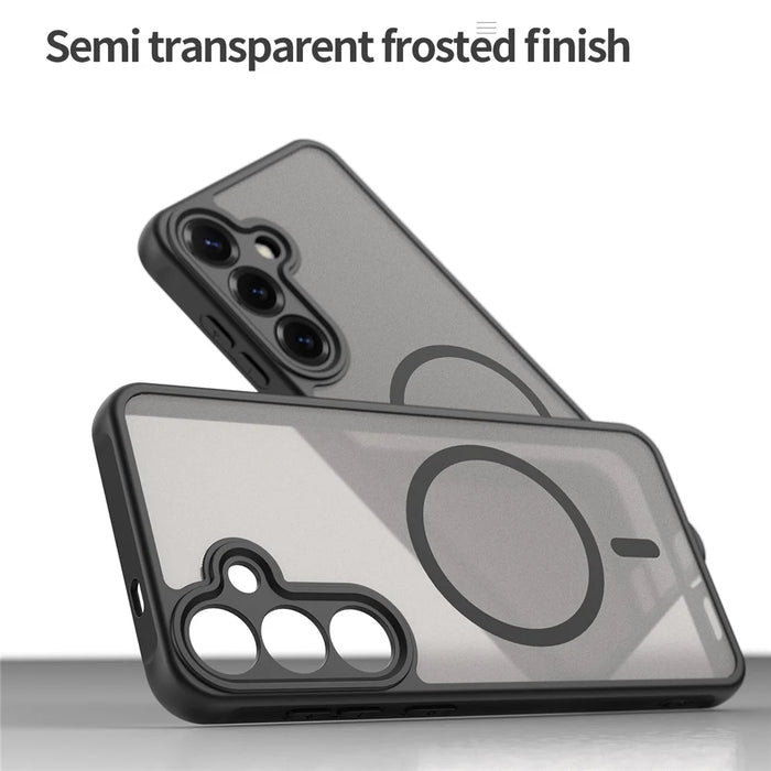 For Samsung Galaxy S24 FE Magnetic Case Anti Drop PC + TPU Phone Cover - Black - 6