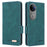 For vivo V50 5G Case Leather Wallet Flip Phone Cover with Hardware Decor - Blue - 1