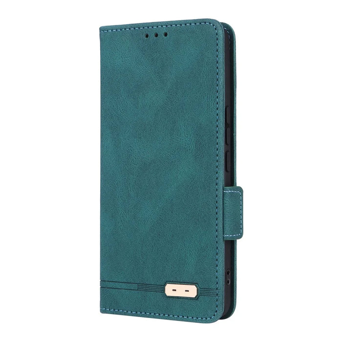 For vivo V50 5G Case Leather Wallet Flip Phone Cover with Hardware Decor - Blue - 5