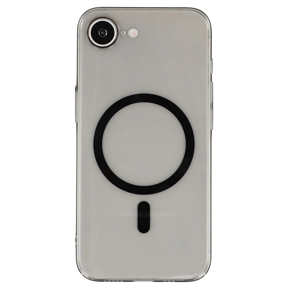 X-LEVEL For iPhone 17e / 16e Case Compatible with MagSafe Clear Back Slim Hard PC Phone Cover - Transparent Black - 3