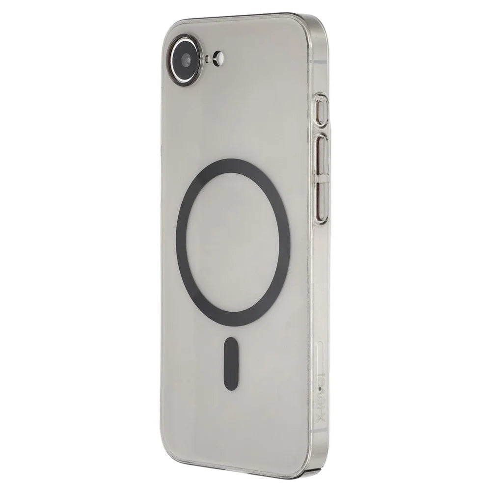 X-LEVEL For iPhone 17e / 16e Case Compatible with MagSafe Clear Back Slim Hard PC Phone Cover - Transparent Black - 4
