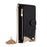 For TCL 503 Wallet Case Fishtail Design Leather Phone Cover with Mirror / Stand / Strap - Black - 2