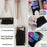 For TCL 503 Wallet Case Fishtail Design Leather Phone Cover with Mirror / Stand / Strap - Black - 5