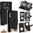 For TECNO Spark 30 4G Wallet Case Fishtail Design Leather Phone Cover with Mirror / Stand / Strap - Black - 1