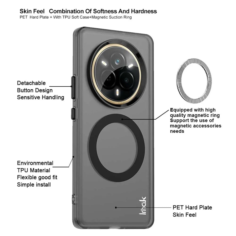 IMAK For Realme 14 Pro+ 5G Magnetic Case PC + TPU Protective Phone Back Cover - 5