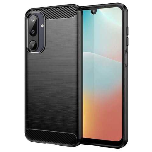 For Samsung Galaxy F36 5G / M36 5G / F16 5G / M16 5G Case Protective Phone Cover Carbon Fiber Texture Brushed - Black - 1