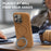 For iPhone 16 Pro Case Compatible with MagSafe TPU + PU Kickstand Phone Back Cover - Brown - 6