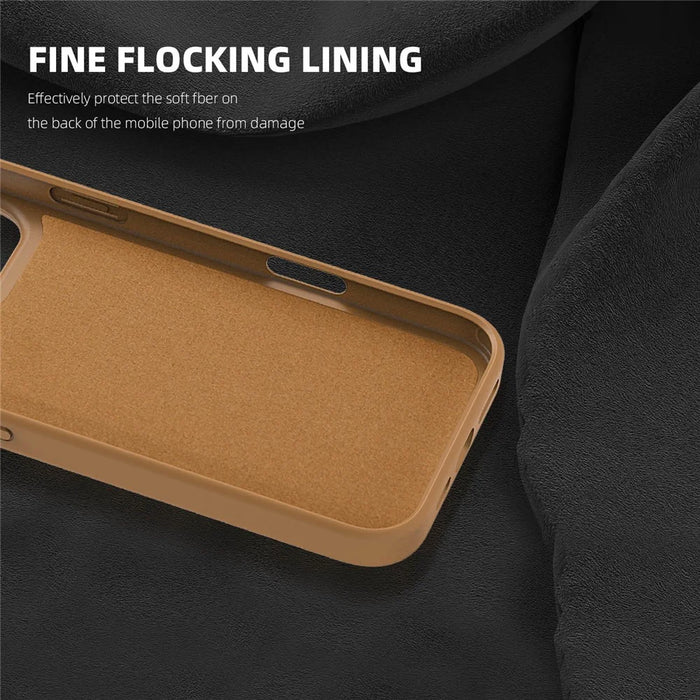 For iPhone 16 Pro Case Compatible with MagSafe TPU + PU Kickstand Phone Back Cover - Brown - 7