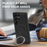 For Samsung Galaxy S25 Ultra Magnetic Case TPU + PU Kickstand Phone Back Cover - Black - 7