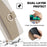 For iPhone 17e / 16e Case Mirror Wallet Leather Phone Cover with Chain Shoulder Strap - White - 5