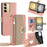 For Realme C75 4G / 14x 5G Case Mirror Wallet Leather Phone Cover with Chain Shoulder Strap - Pink - 1