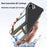 For iPhone 17e / 16e Case Electroplating PC Phone Back Cover with Camera Lens Protector - Black - 3
