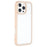 For iPhone 16 Pro Case Sparkling Rhinestone Decor TPU + PC Clear Phone Back Cover - Brown - 1