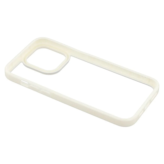 For iPhone 15 Pro Max Phone Case Sparkling Rhinestone Decor TPU + PC Clear Back Cover - White - 6