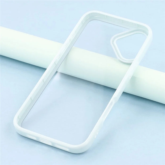 For iPhone 16 Case Sparkling Rhinestone Decor TPU + PC Clear Phone Back Cover - Blue - 7