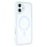 For iPhone 16 Case Compatible with MagSafe Sparkling Rhinestone Decor TPU + PC Clear Phone Back Cover - Blue - 1