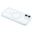 For iPhone 16 Case Compatible with MagSafe Sparkling Rhinestone Decor TPU + PC Clear Phone Back Cover - Blue - 5