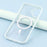 For iPhone 16 Case Compatible with MagSafe Sparkling Rhinestone Decor TPU + PC Clear Phone Back Cover - Blue - 7