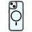 For iPhone 15 Case Compatible with MagSafe Sparkling Rhinestone Decor TPU + PC Clear Phone Back Cover - Black - 3