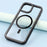 For iPhone 15 Case Compatible with MagSafe Sparkling Rhinestone Decor TPU + PC Clear Phone Back Cover - Black - 6