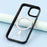 For iPhone 15 Case Compatible with MagSafe Sparkling Rhinestone Decor TPU + PC Clear Phone Back Cover - Black - 7