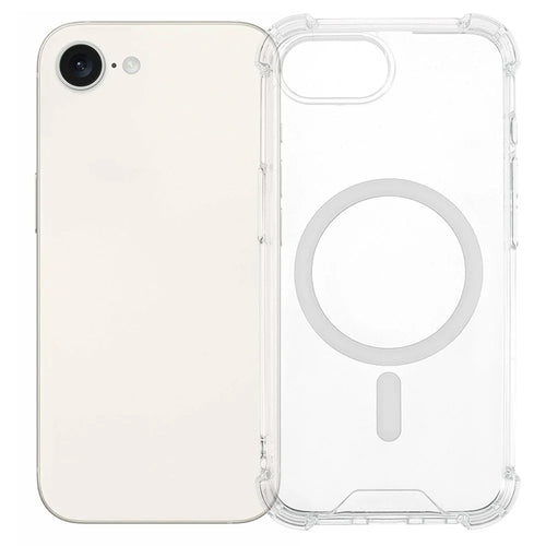For iPhone 17e / 16e Clear Phone Case Compatible with MagSafe 1.5mm Shockproof Back Cover - 1