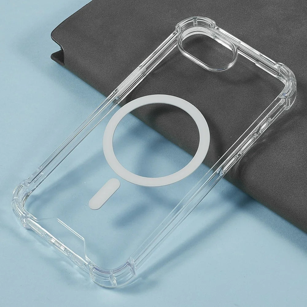 For iPhone 17e / 16e Clear Phone Case Compatible with MagSafe 1.5mm Shockproof Back Cover - 3