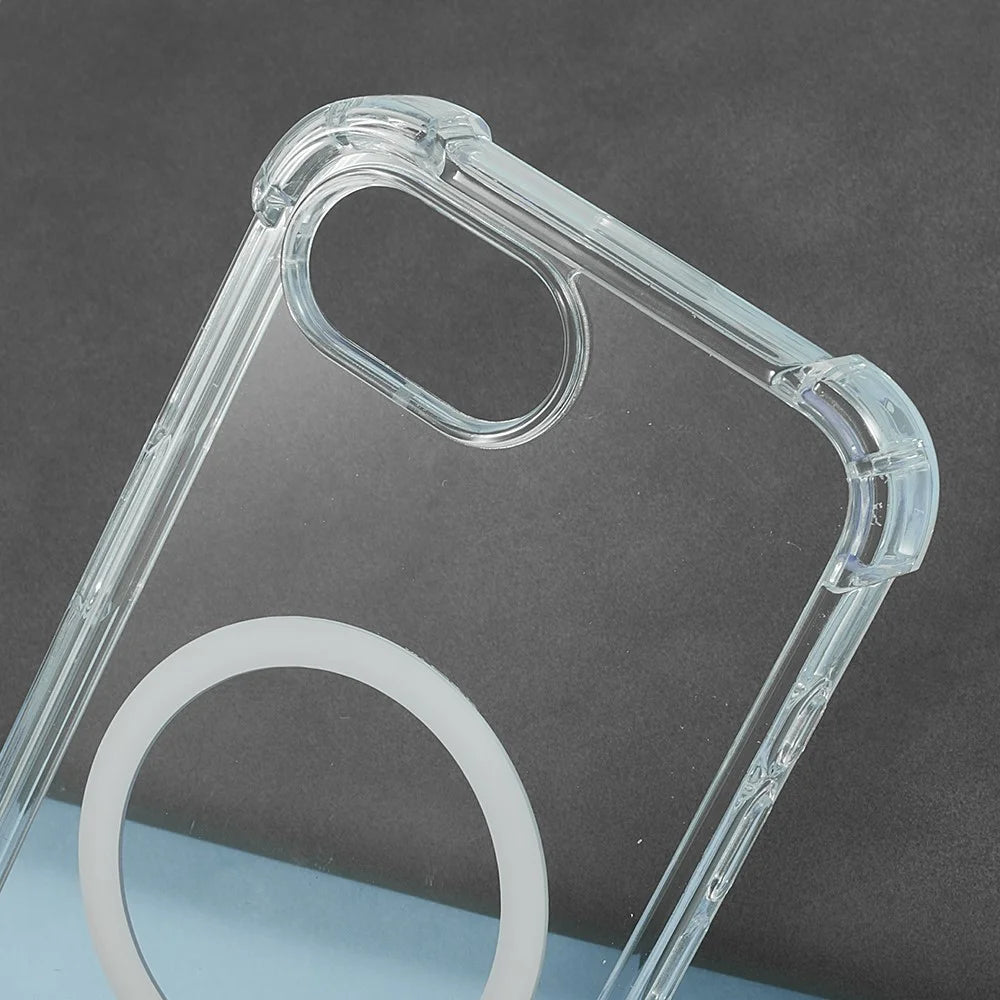 For iPhone 17e / 16e Clear Phone Case Compatible with MagSafe 1.5mm Shockproof Back Cover - 5