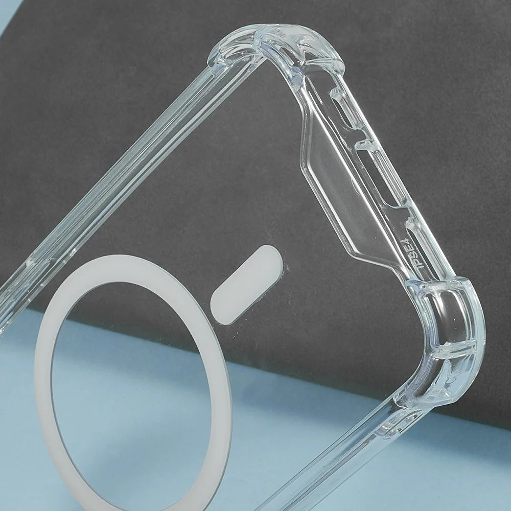For iPhone 17e / 16e Clear Phone Case Compatible with MagSafe 1.5mm Shockproof Back Cover - 6