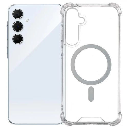 For Samsung Galaxy A55 5G Clear Phone Case Magnetic Case 1.5mm Shockproof Back Cover - 1