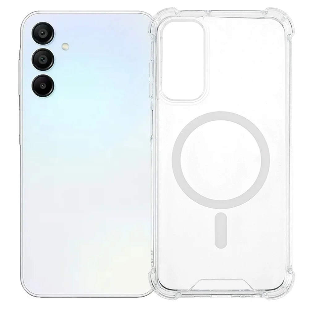 For Samsung Galaxy A15 4G  /  5G Clear Phone Magnetic Case 1.5mm Shockproof Back Cover - 1