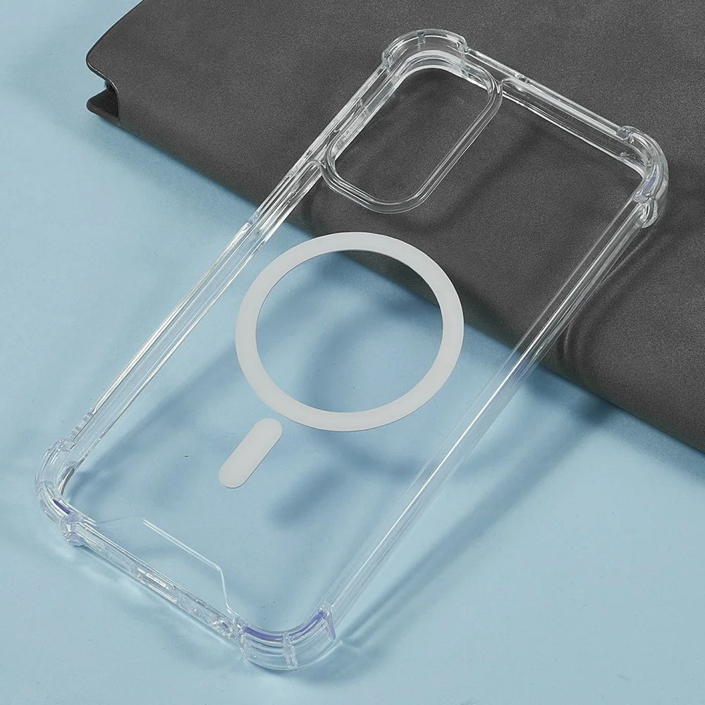 For Samsung Galaxy A15 4G  /  5G Clear Phone Magnetic Case 1.5mm Shockproof Back Cover - 3