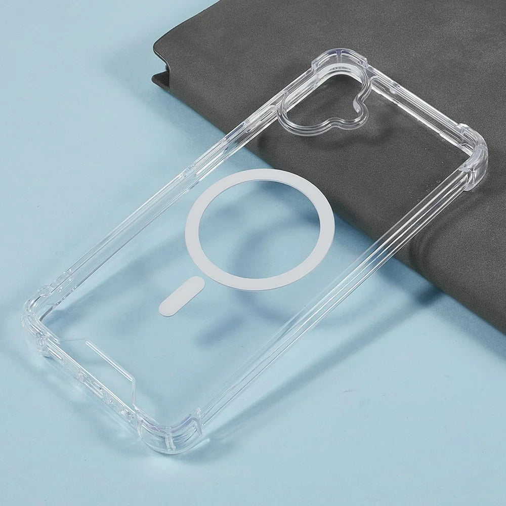 For Samsung Galaxy A08 5G / A08 4G / A07 4G / A06 4G / A06 5G Clear Phone Magnetic Case 1.5mm Shockproof Back Cover - 3