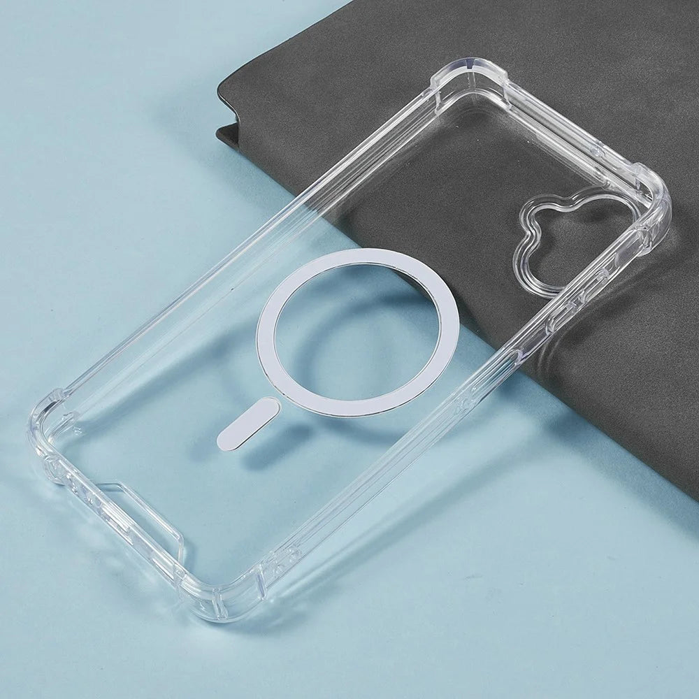 For Samsung Galaxy A08 5G / A08 4G / A07 4G / A06 4G / A06 5G Clear Phone Magnetic Case 1.5mm Shockproof Back Cover - 4