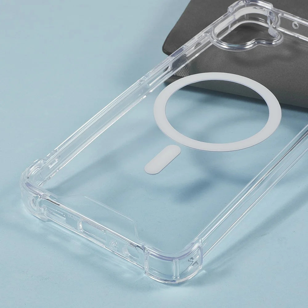 For Samsung Galaxy A08 5G / A08 4G / A07 4G / A06 4G / A06 5G Clear Phone Magnetic Case 1.5mm Shockproof Back Cover - 6