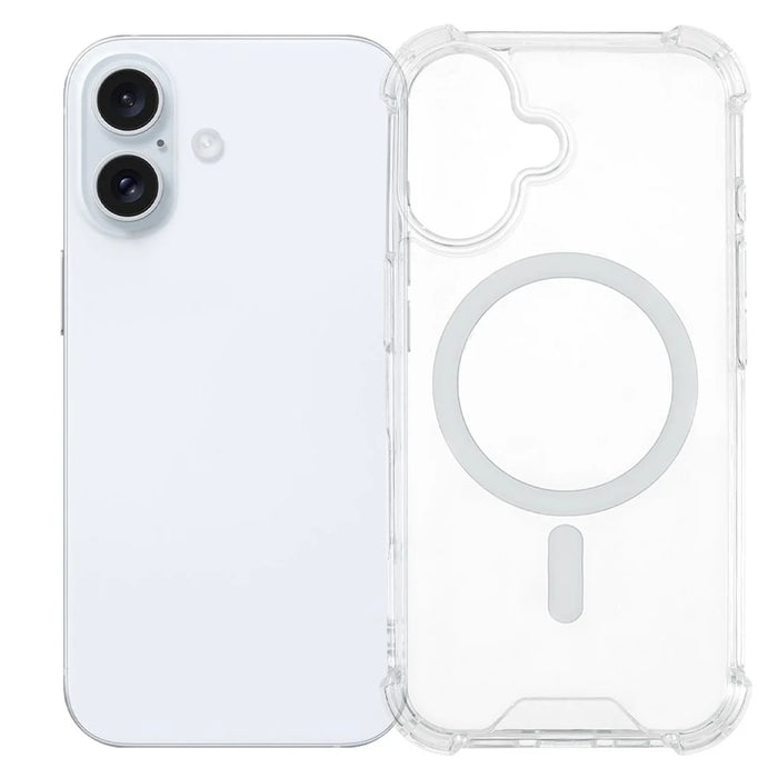 For iPhone 16 Clear Phone Case Compatible with MagSafe 1.5mm Shockproof Back Cover - 1