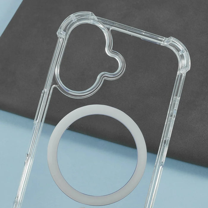 For iPhone 16 Clear Phone Case Compatible with MagSafe 1.5mm Shockproof Back Cover - 5