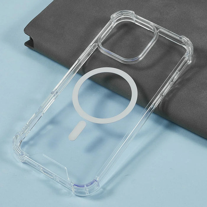 For iPhone 16 Pro Max Clear Phone Case Compatible with MagSafe 1.5mm Shockproof Back Cover - 3