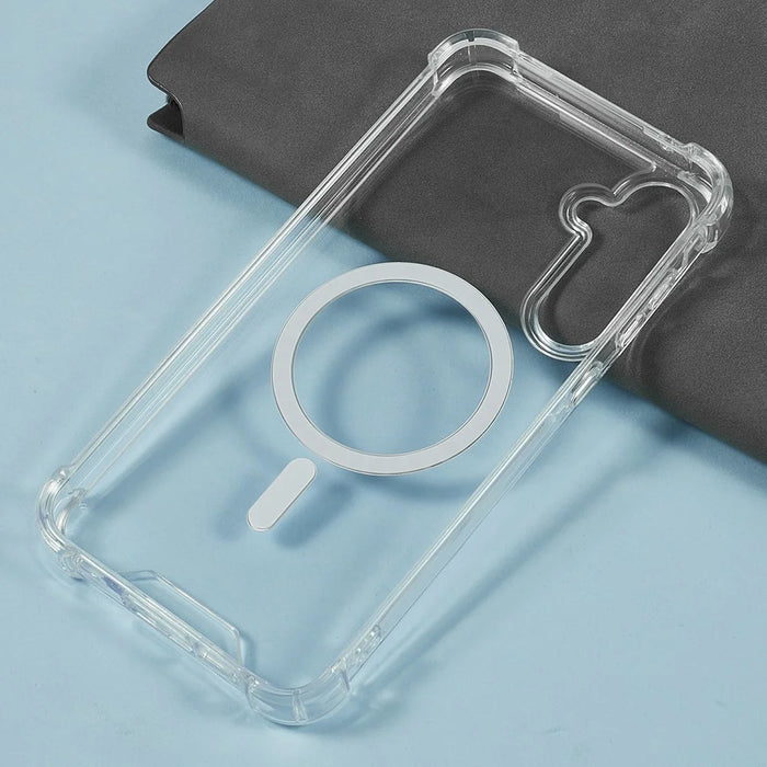 For Samsung Galaxy A35 5G Clear Phone Magnetic Case 1.5mm Shockproof Back Cover - 4